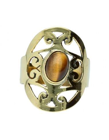 Bronze Ring with Mineral -61-