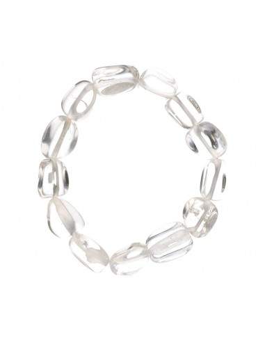 White Quartz Rhodium Plated Bracelet