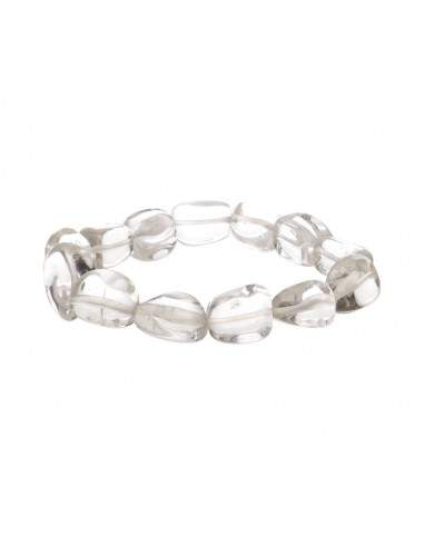 White Quartz Rhodium Plated Bracelet