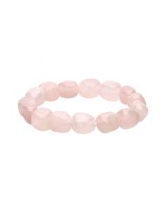 Pulsera Rodado de Cuarzo Rosa