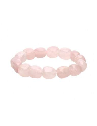 Pulsera Rodado de Cuarzo Rosa