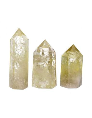 Pointes de citrine polies et chaudes