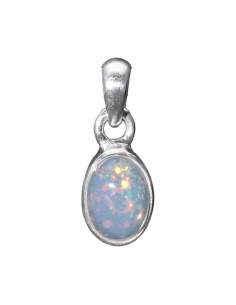 Mini Oval Opal Pendant in...