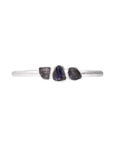 Rough Iolite Bracelet in Sterling...