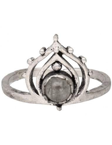 Silver Plated Ring with Labradorite...