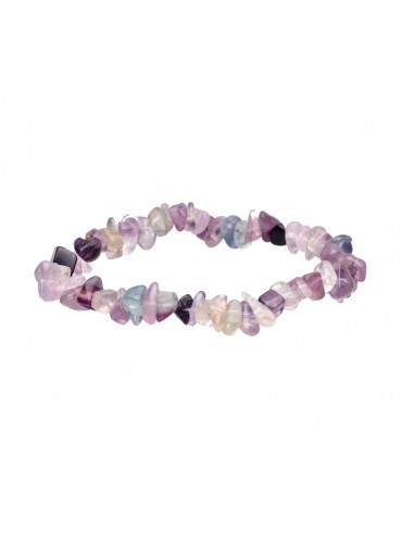 Fluorite Rainbow Chip Bracelet