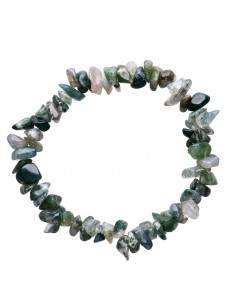 Moss Agate Chip Bracelet 2