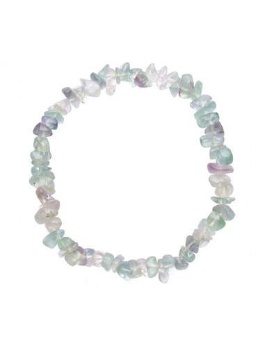 Pulseira de fichas de fluorite verde
