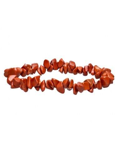 Pulseira com lascas de jaspe vermelho