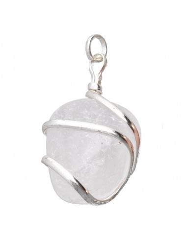 Pendentif en quartz spiralé plaqué...