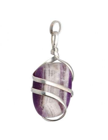 Pendentif Améthyste avec Spirale en...