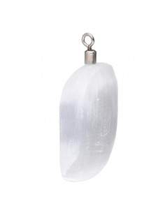 Selenite Leaf Pendant 2