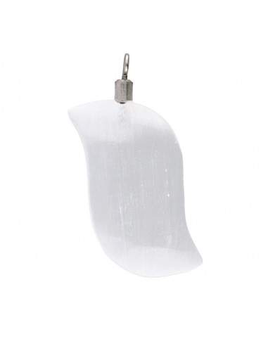 Pendentif feuille de sélénite
