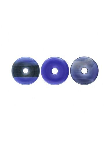 Donut d'agate bleue teintée moyenne