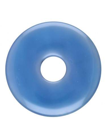 Grande Donut de Ágata Azul Tingida