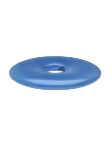 Grande Donut de Ágata Azul Tingida