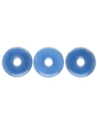 Grande Donut de Ágata Azul Tingida