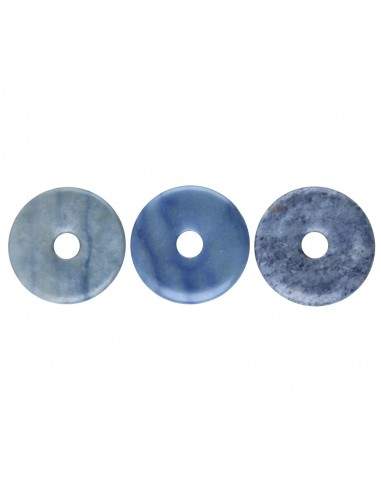 Grand donut en quartz bleu