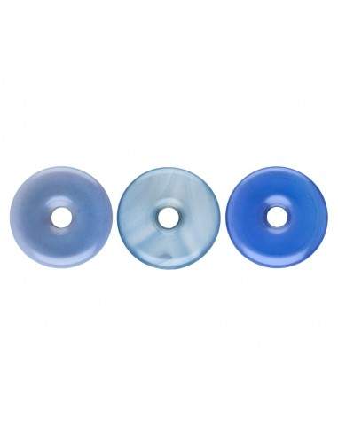Small Dyed Blue Agate Donut