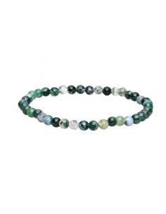 Pulseira mossy ágata 4mm
