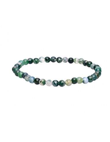 Bracelet d'agate mousse 4mm