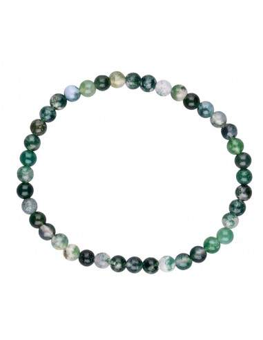 Pulseira mossy ágata 4mm