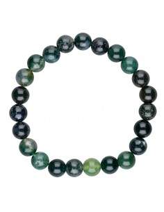 Pulseira mossy ágata 8mm 2