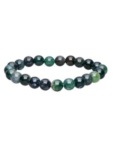 Pulseira mossy ágata 8mm