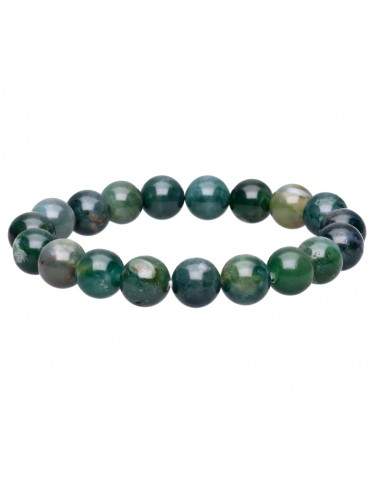 Pulseira mossy ágata 10mm