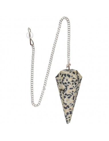 Dalmatian Jasper Faceted Pendulum...