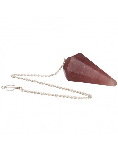 Pendule en quartz fraise facetté (FAC28)