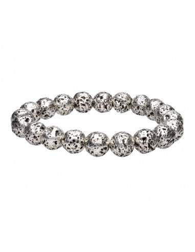 Pulsera de Lava en Baño Plateado 10mm
