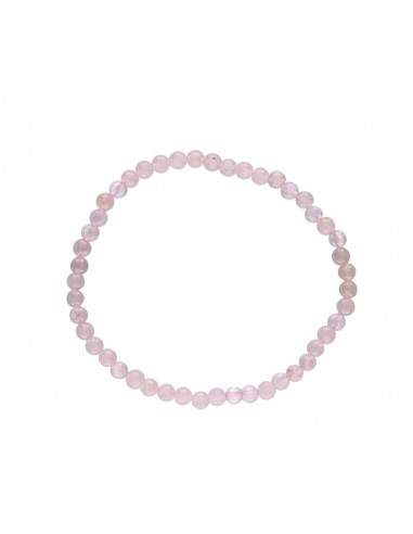 Pulsera de Cuarzo Rosa 4mm