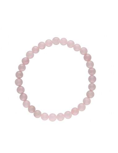 Pulseira de Quartzo Rosa 6mm
