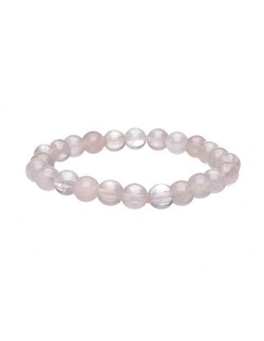 Pulsera de Cuarzo Rosa 8mm