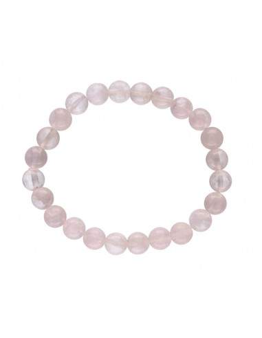 Pulsera de Cuarzo Rosa 8mm
