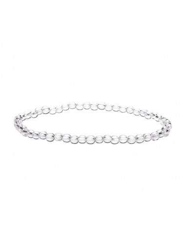 Pulsera de Cuarzo Blanco 4mm