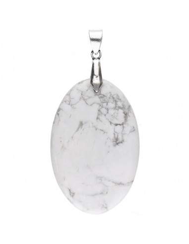 Howlite cabochon pendant