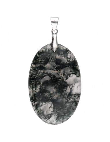 Pingente de cabochão de ágata musgo