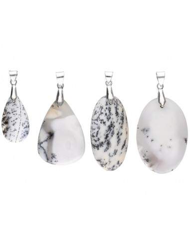 Pendentif cabochon en agate dendritique
