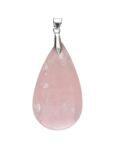Pendentif Cabochon de Quartz Rose