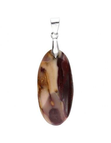Pendentif Cabochon en Jaspe Mokaite