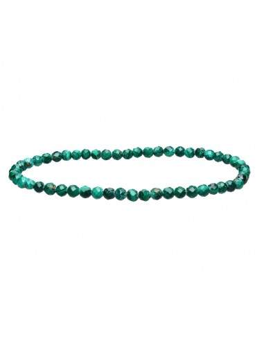 Bracelet de malachite à facettes 3mm
