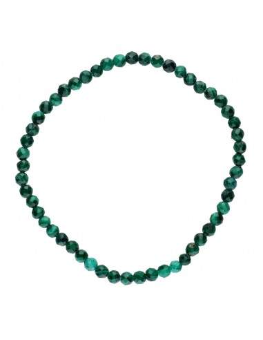 Bracelet de malachite à facettes 3mm