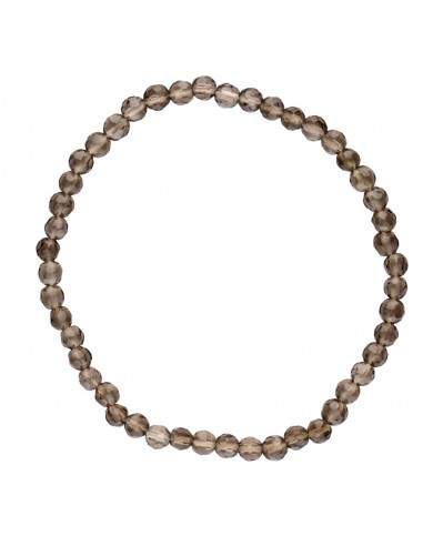 Bracelet de quartz fumé à facettes 3mm