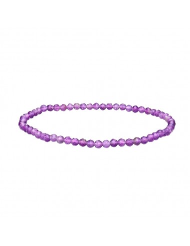 Bracelet d'améthyste à facettes 3mm