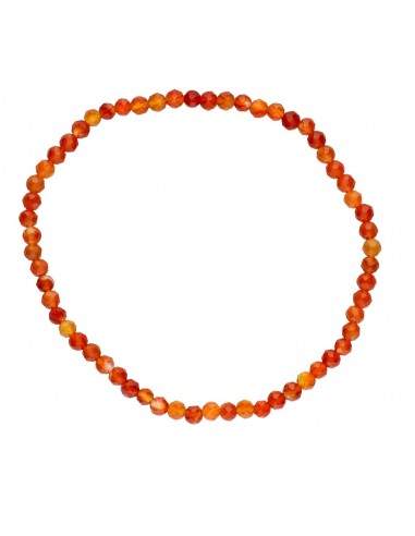 Faceted Carnelian Bracelet 4mm