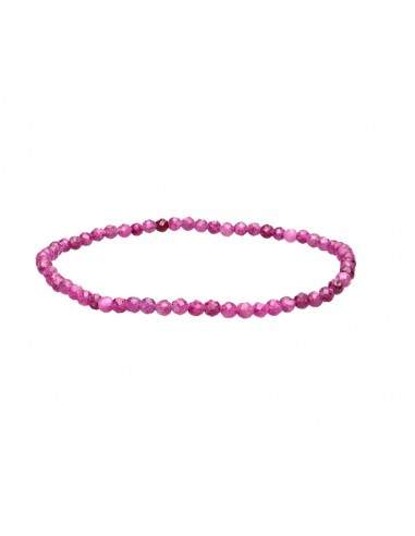 Pulsera Facetada de Rubí 3mm