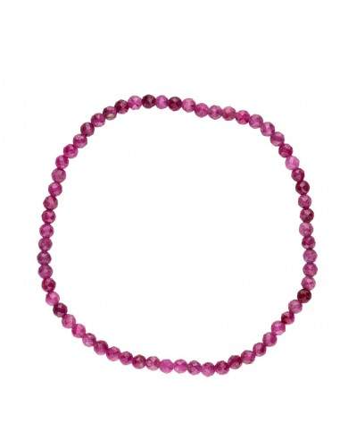Pulsera Facetada de Rubí 3mm