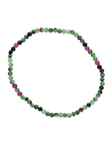 Faceted Ruby Bracelet with Zoisite 3mm